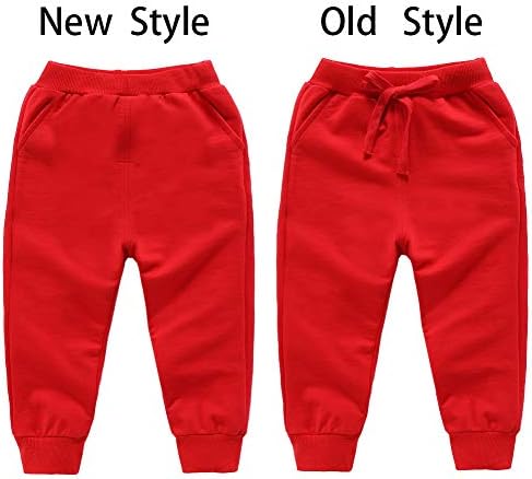 Winter Kids Unisex Solid Cotton Elastic Waist Pants for Toddler