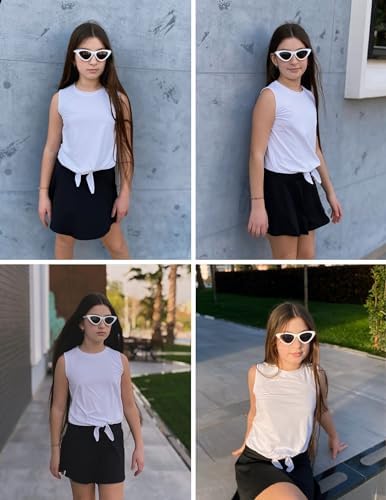 Festive Girls TennisC Golf Outfit Trendy Adjustable Top Skirt
