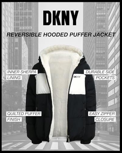 DKNY Style Statement Puffer Jacket for Girls 7-16