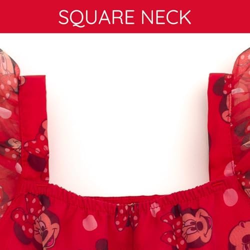 Disney Girls Square Neck Organza Dress 2T - 14-16