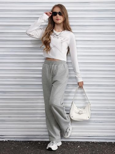 SOLY HUX Girls Straight Wide Leg Sweatpants