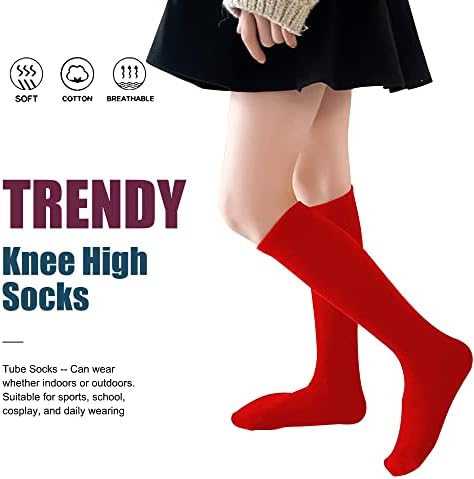 DOOVID Knee High Socks for Kids Soccer and School Uniform