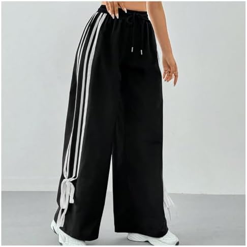 BEAUDRM Track Pants Boho and Stylish Small Bow Parachute Track Pants
