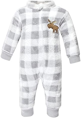 Comfy Hudson Baby Baby Girl Plush Jumpsuits