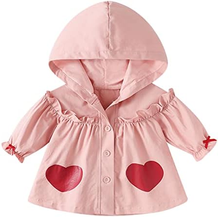 Toddler Girl Rain Jacket with Ruffles and Lining