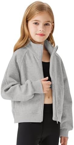 Meikulo Girls Zip Up Sweatshirt 7-14 Years