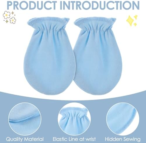 8-Piece Soft Cotton Baby Mittens