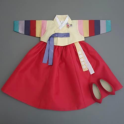 OUJI I - Ivory Pink Floral Baby Hanbok