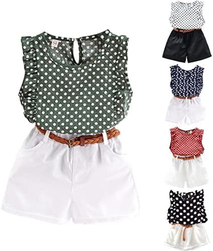 Polka Dot Ruffle Summer Set for Toddlers Girls