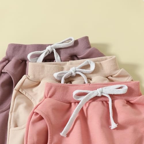 Premium 3-Pack Cotton Jogger Pants for Toddlers