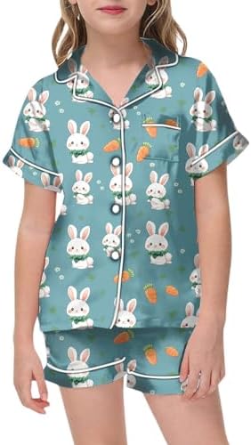 Trendy Bunny Egg Shirts Shorts for Girls