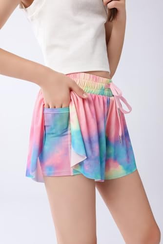 ZQAJUXG Flowy Spandex Shorts - Active Trendy and Supportive