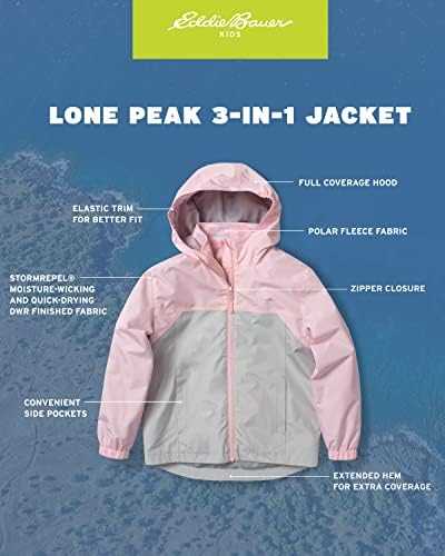 Eddie Bauer Girls Waterproof Insulated Rain Jacket