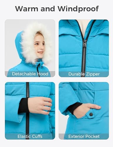 Warm Faux Fur Winter Coat for Girls
