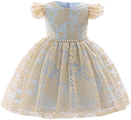Beessbest Flower Girl Lace Dress Ruffle Sleeve