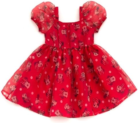 Disney Girls Square Neck Organza Dress 2T - 14-16