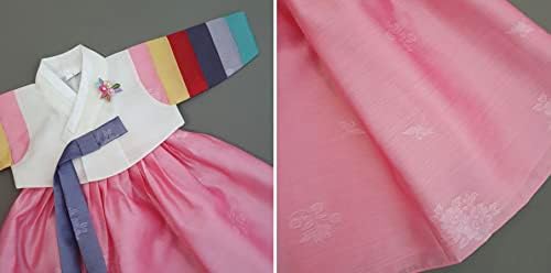 children Korean Baby Girl Hanbok Ivory Pink