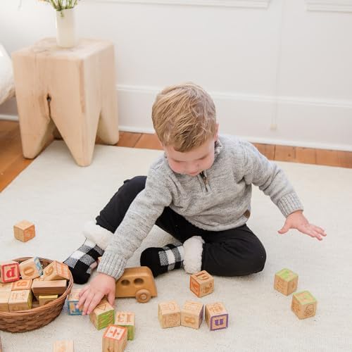 Pudus Kids Warm Cozy and Recycled Slipper Socks for Winter