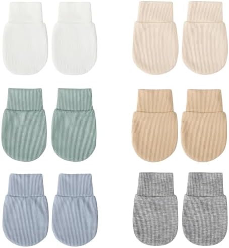 BQUBO 6-Piece Newborn Baby Gloves
