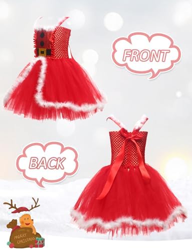 Christmas Puffy Tutu Dress for Toddler Girls
