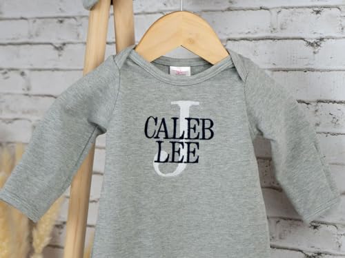 Custom Oatmeal Sleeper Set for Newborn Boys