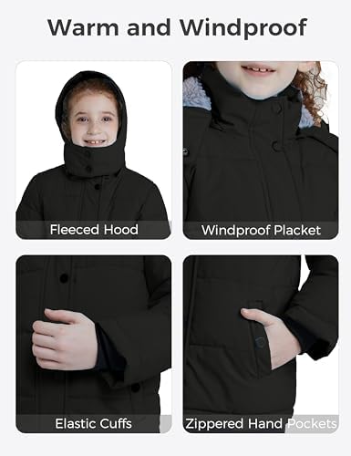 Winter Puffer Coat for Girls Warm Snug