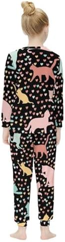 MEIKKO Girls Thermal Pajama Set - Long Johns Basic Set