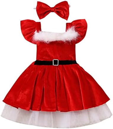 Red Santa Claus Dress for Toddlers Perfect Winter Christmas Party Outfit