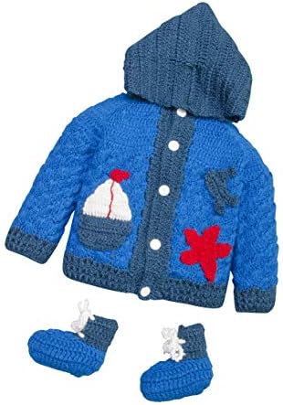 Adorable 6-12-Months Baby Set in Blue Red