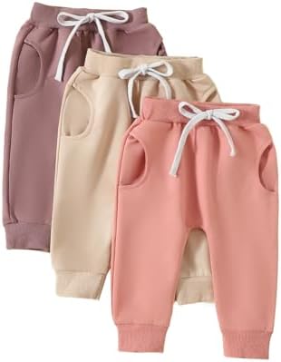 Premium 3-Pack Cotton Jogger Pants for Toddlers