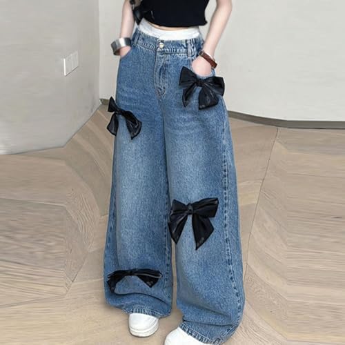 big girls wide leg cargo pants with pocket
