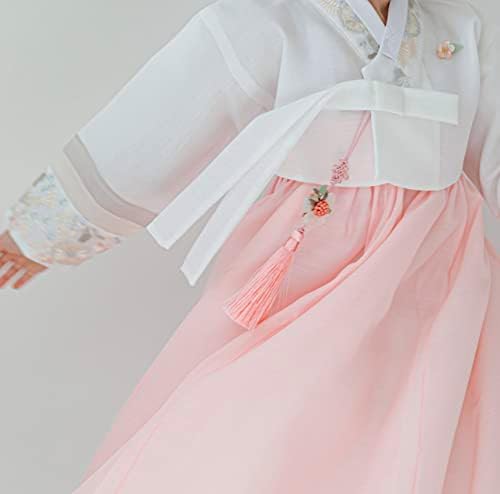 OUJIN I Korean Baby Girl Hanbok Striped Sleeves Dress