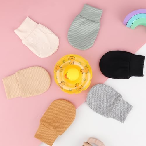 BQUBO Baby Mittens - 6Pcs No Scratches Soft for 0-6M Boys Girls