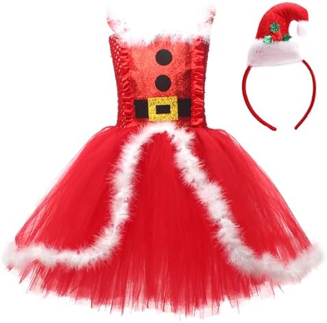 Christmas Puffy Tutu Dress for Toddler Girls