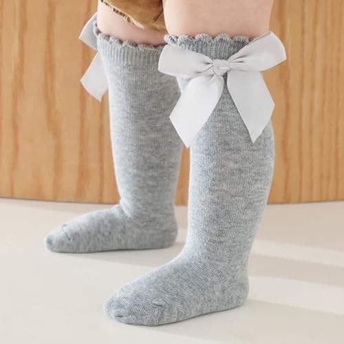 AQOKKA 3 Pairs Baby Knee High Socks for Girls