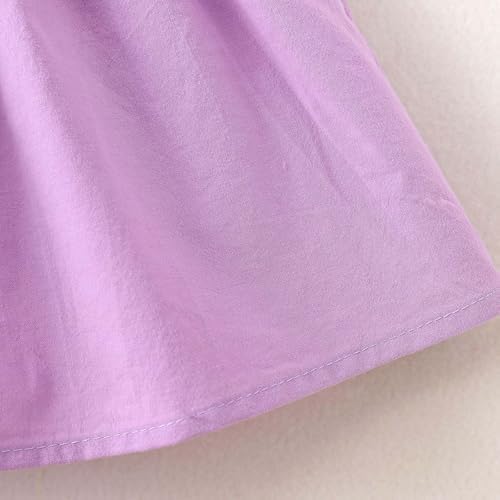 Beessbest 3D Flower Puff Sleeve Dress for Baby Toddler Girls Summer Playwear