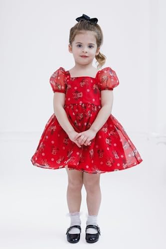 Disney Girls Square Neck Organza Dress 2T - 14-16