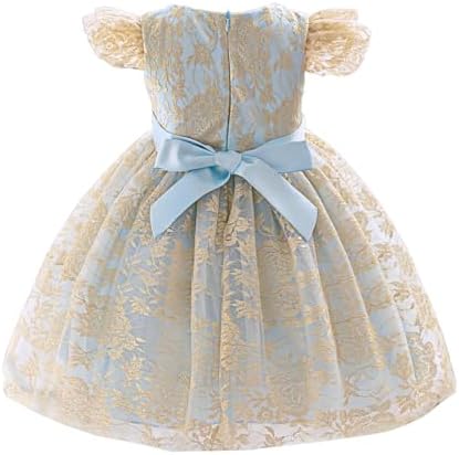 Beessbest Flower Girl Lace Dress Ruffle Sleeve