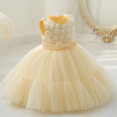 Flower Princess Tulle Dress OiSleeve Formal Wedding Party Gown