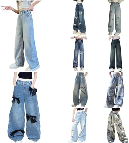 big girls wide leg cargo pants with pocket