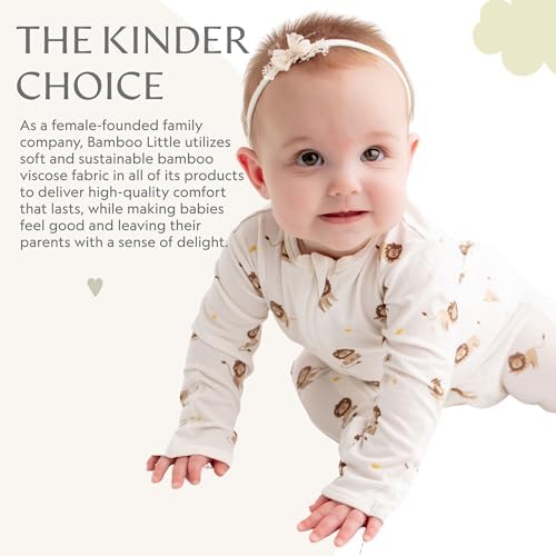 Bamboo Little Soft Footie Pajamas for Newborns 0-24 Months
