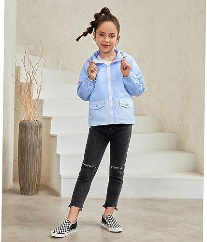 Jxstar White Smoke Posh Zipper Rain Jacket