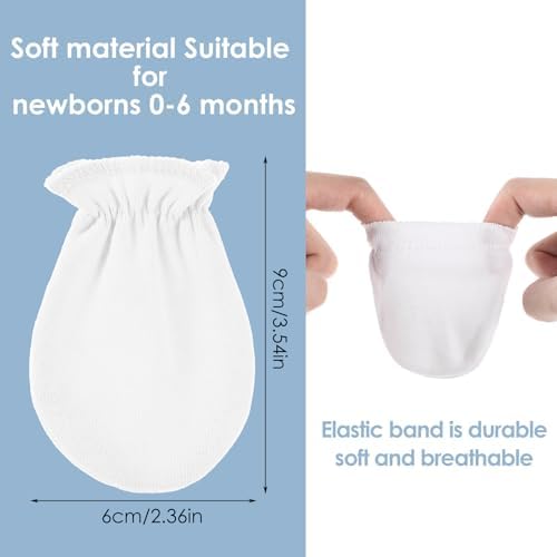8-Piece Soft Cotton Baby Mittens