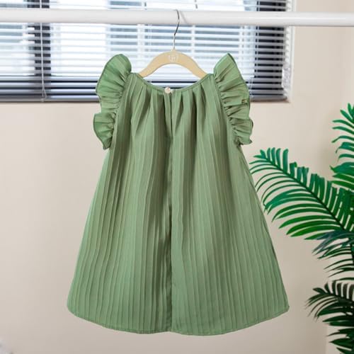 Toddlers Ruffle Sleeve Sundress Casual Beach Dress