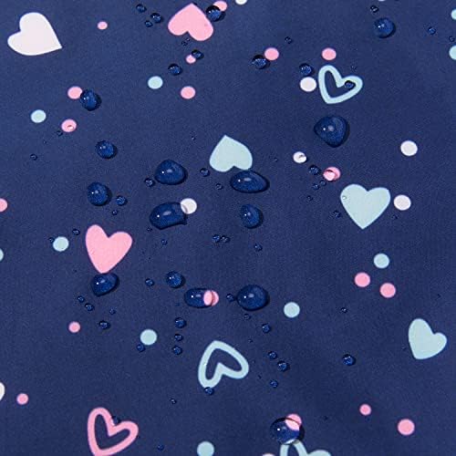 MGEOY Girls Rain Jacket Lightweight Waterproof Hooded Cotton Lined Raincoat