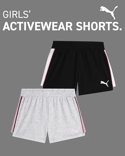 PUMA Womens Lightweight Cotton French Terry Shorts for Girls