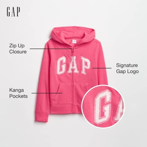 Gap Girls Logo Hoodie Zip Sweatshirt