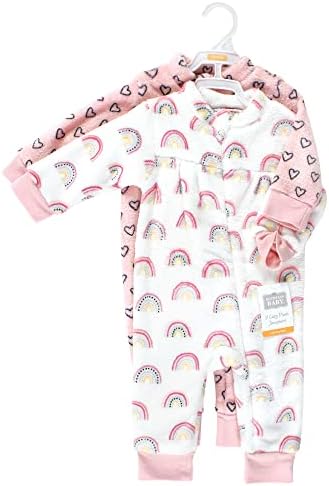 Hudson Baby Girl Plush Jumpsuit with 3D Animal Hood