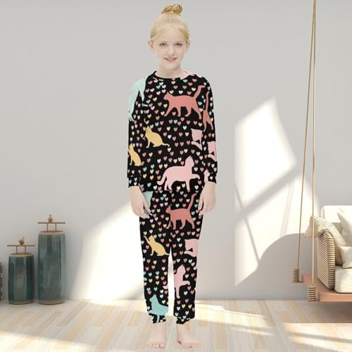 MEIKKO Girls Thermal Pajama Set - Long Johns Basic Set