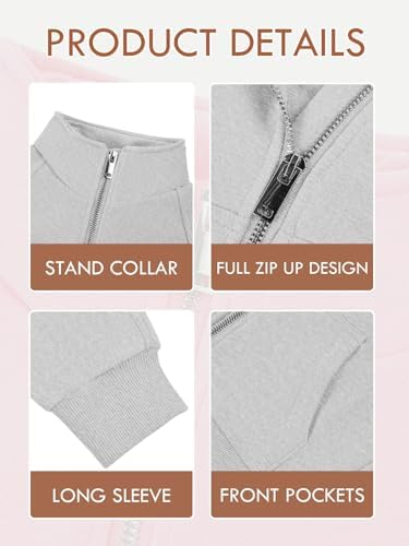 Meikulo Girls Zip Up Sweatshirt 7-14 Years